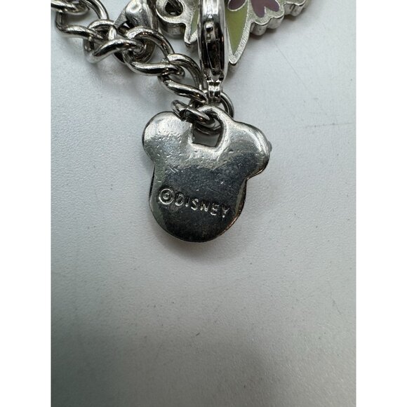 Disney Tinkerbell Charm Bracelet Multiples Charms (10)  Silver Tone Chain Link - Picture 3 of 9